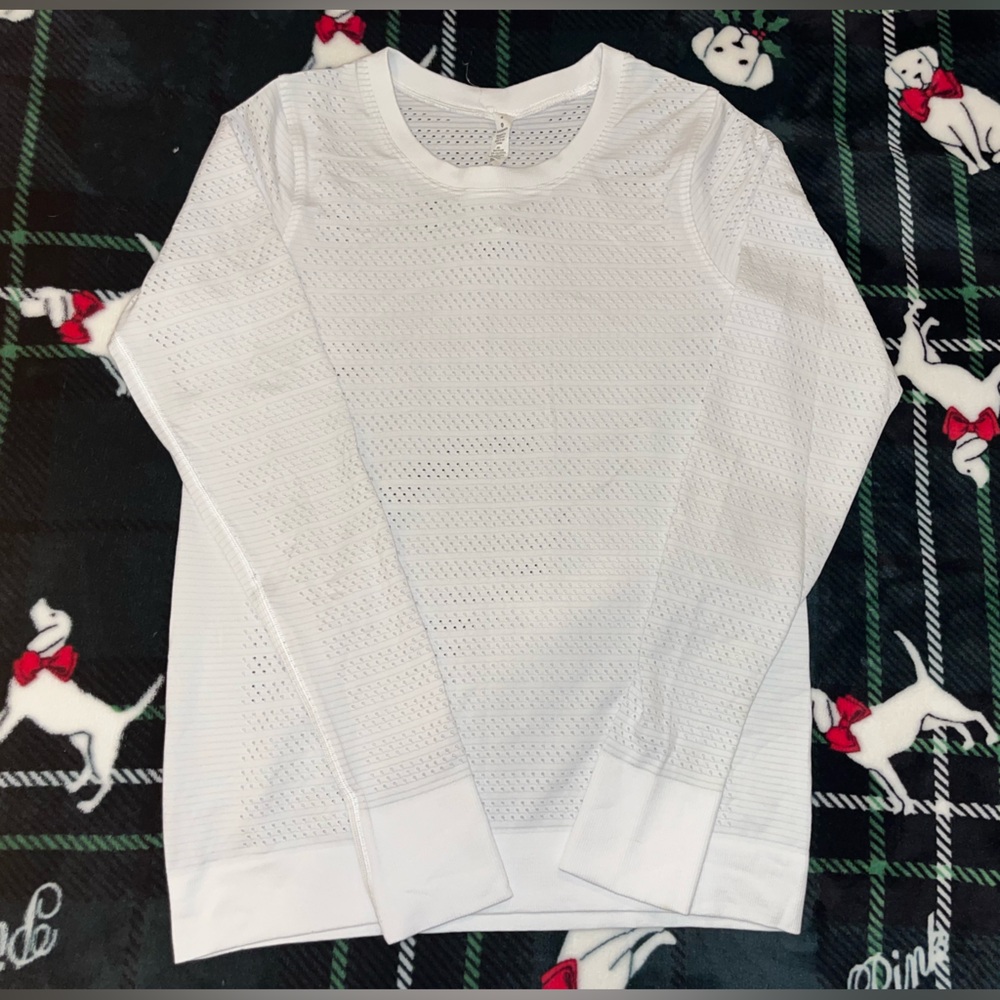 Lululemon long sleeve mesh shirt - white